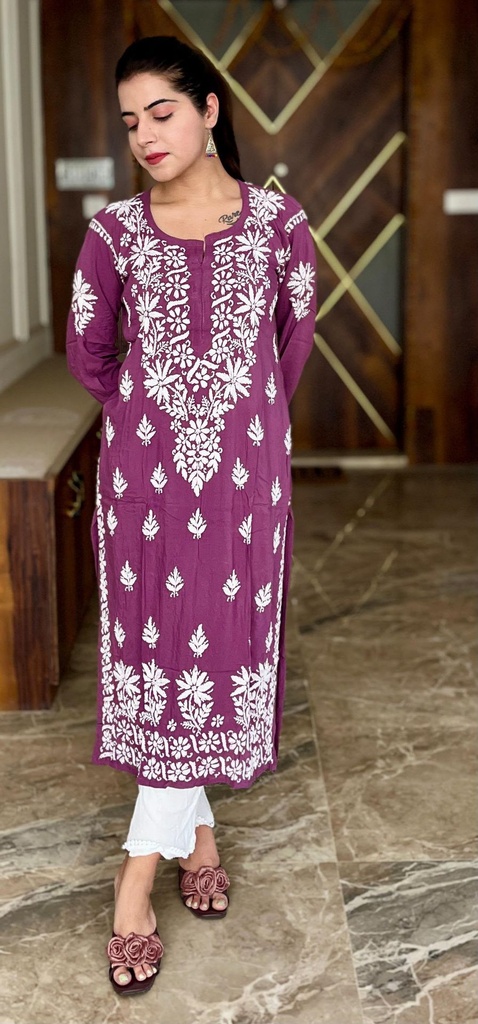 Modal Chikankari Kurti