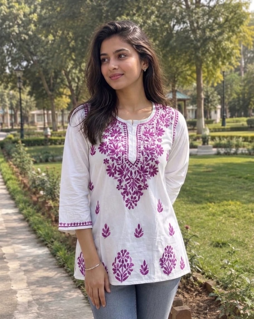 Lisa Rayon Short Cotton Kurti