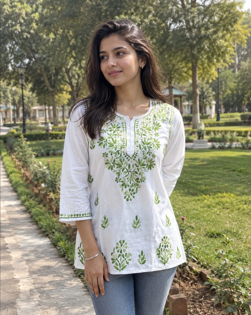 Lisa Rayon Short Cotton Kurti