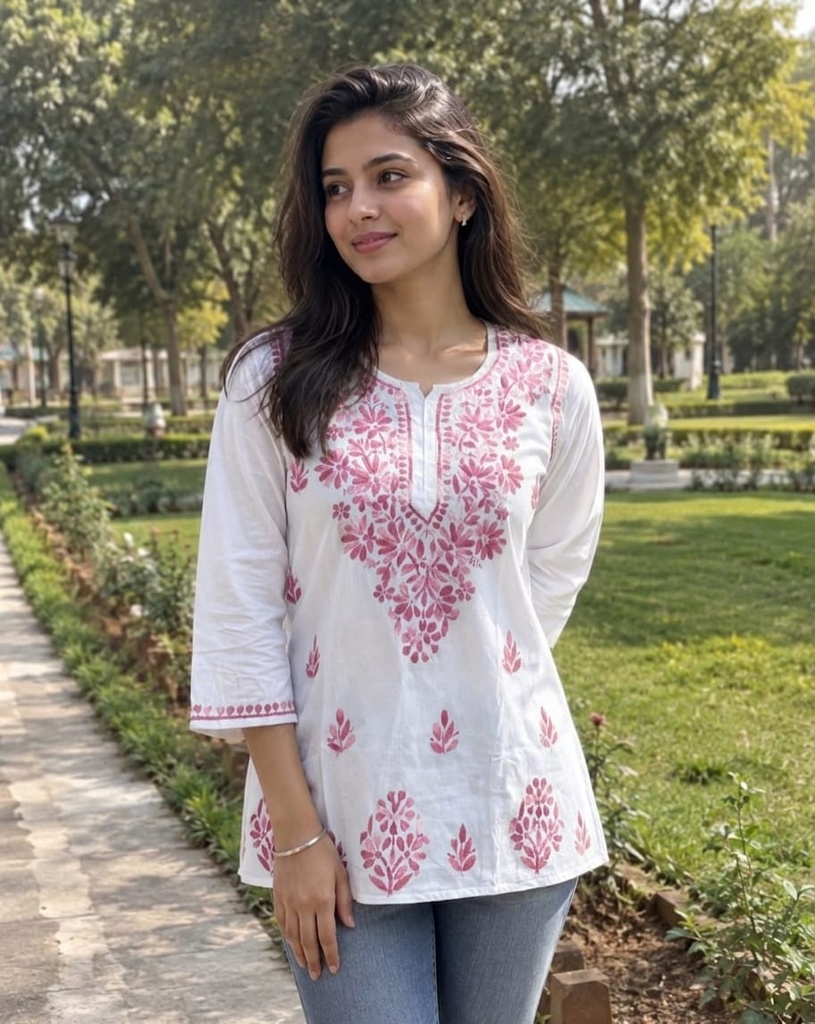 Lisa Rayon Short Cotton Kurti