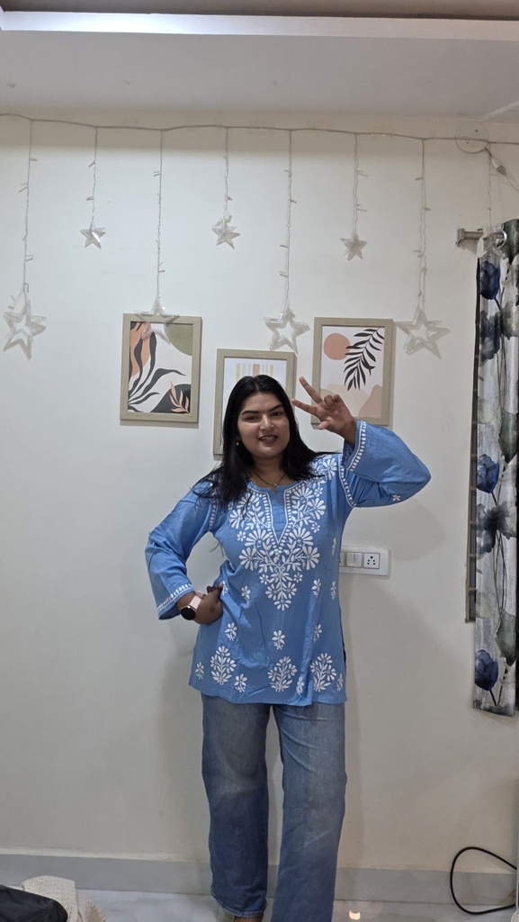 Chikankari Short Kurti