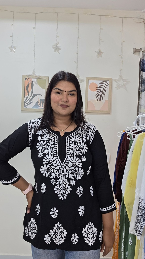 Chikankari Short Kurti