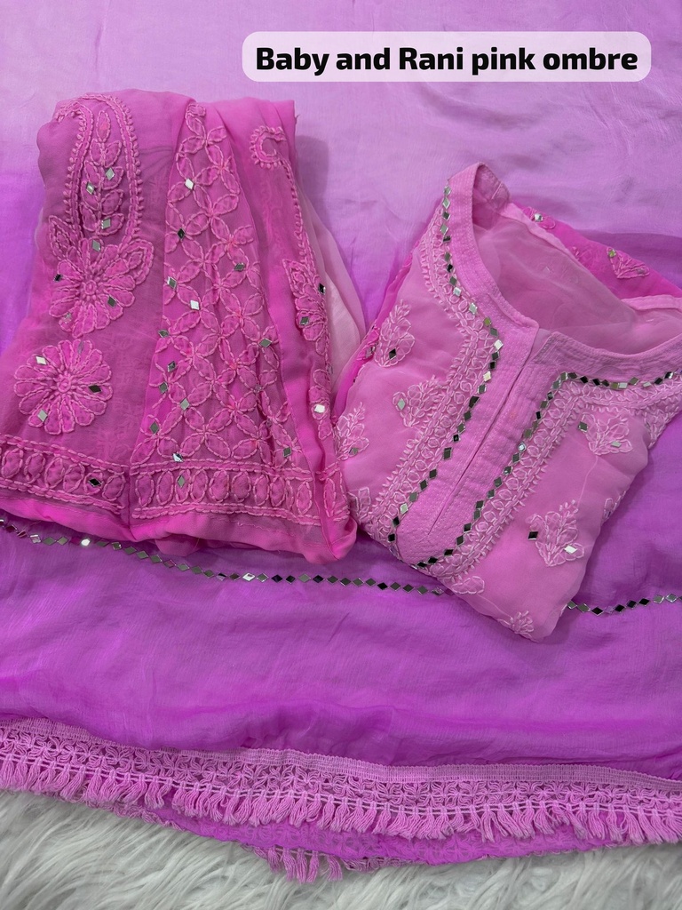 Handwork Heavy Buti Jaal OMBRÉ Combo
