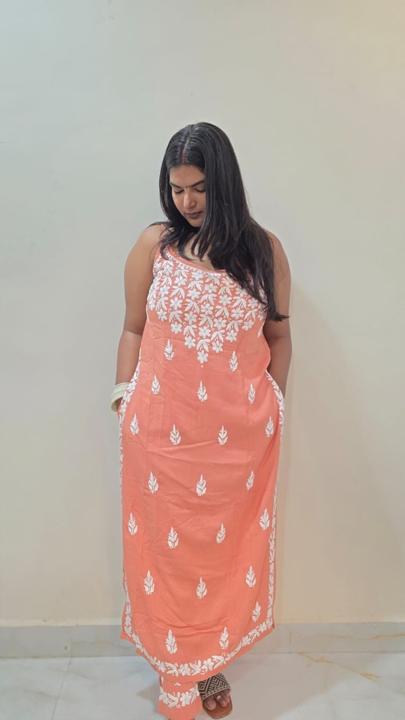 Noor Noodle Chikankari Cotton Kurti set