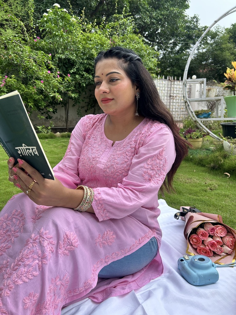 Zoya Long Chikankari Cotton Kurti